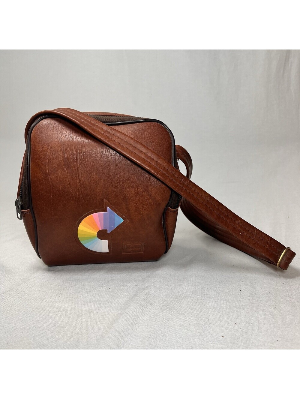 Vintage Kodak Colorburst Camera Shoulder Bag Brown Vinyl Tote Case Only USA -EUC